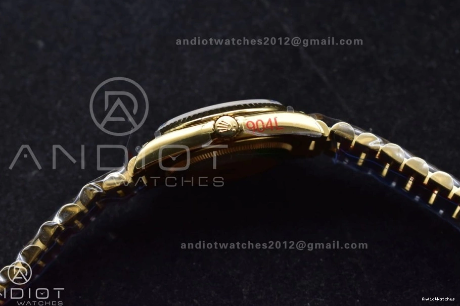 Roman QF on Marker V5 SportInspired DayDate Grey Weight) President vr3255 904L 700 with Steel Bracelet Best 36 Edition (Gain Dial YG 1228